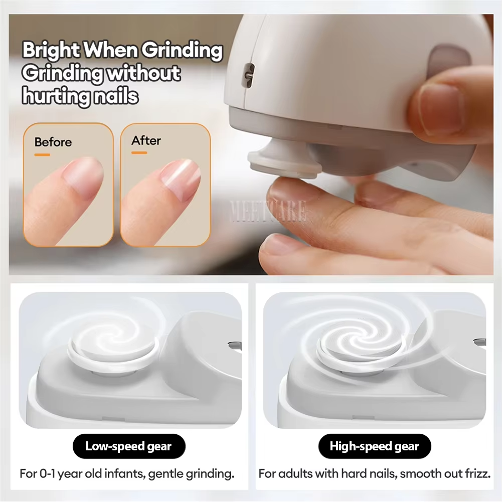2-in-1 Cordless Nail Clipper, Grinder for Adults and Children, Nail Polish Remover