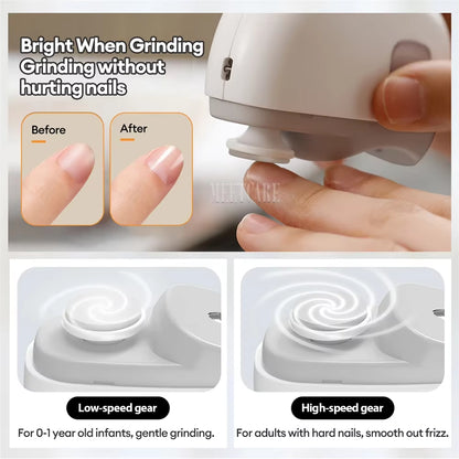 2-in-1 Cordless Nail Clipper, Grinder for Adults and Children, Nail Polish Remover