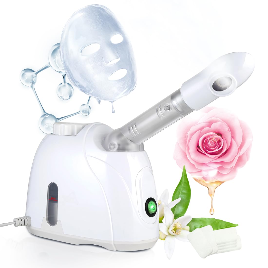 360° Rotating Hot Mist Facial Vaporizer