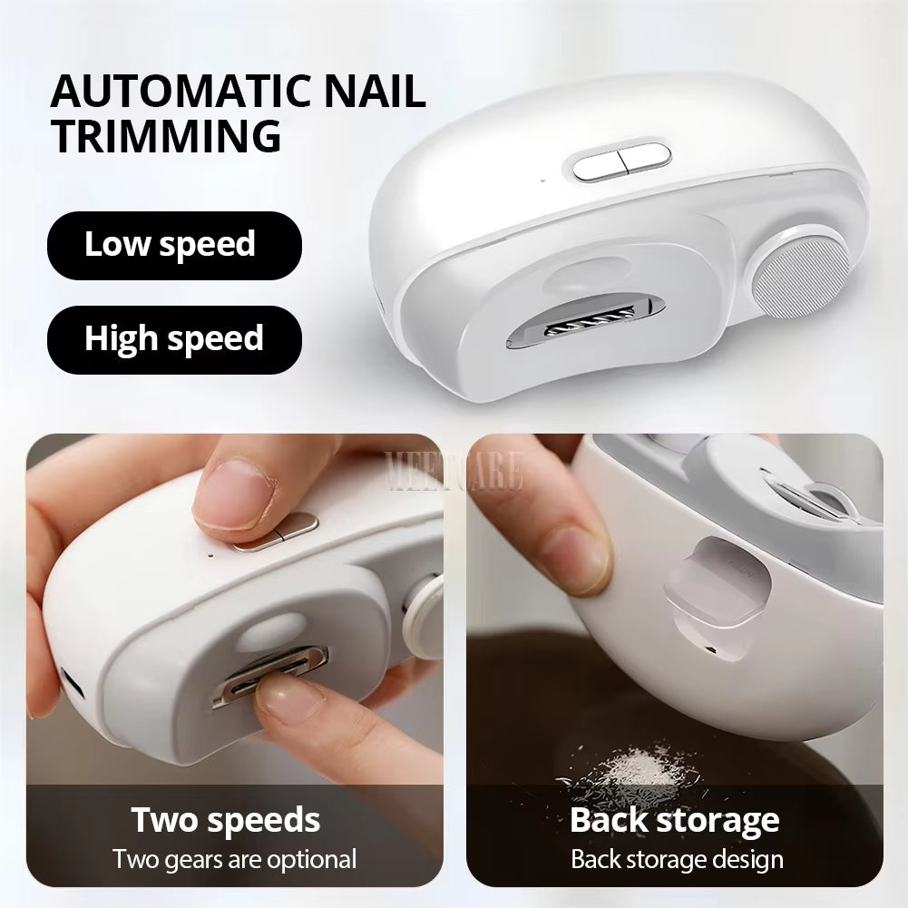 2-in-1 Cordless Nail Clipper, Grinder for Adults and Children, Nail Polish Remover