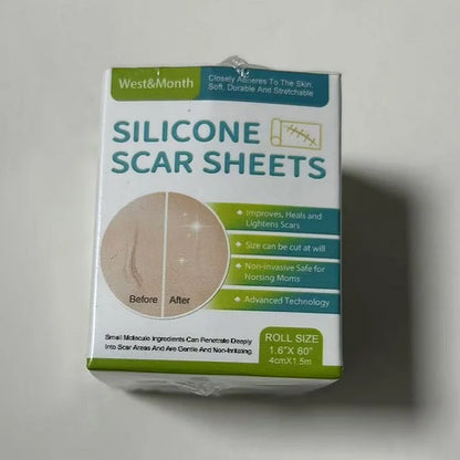 1 Rouleau De Feuilles De Cicatrice En Silicone, Bande De Couverture De Cicatrice Auto-Adhésive De 4Cm X 150Cm, Bandes De Soins De La Peau Réutilisables Et Efficaces