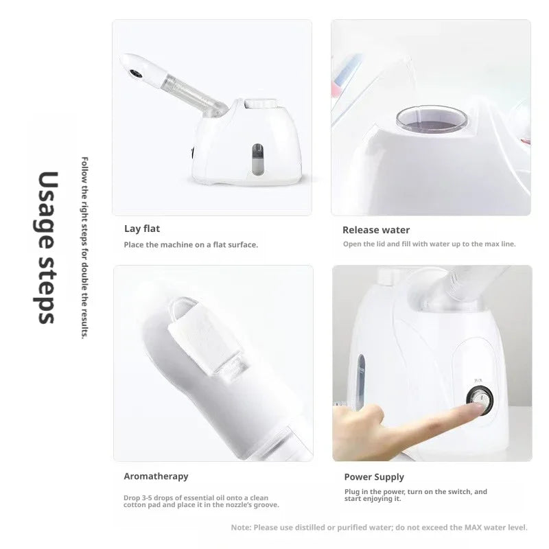 360° Rotating Hot Mist Facial Vaporizer