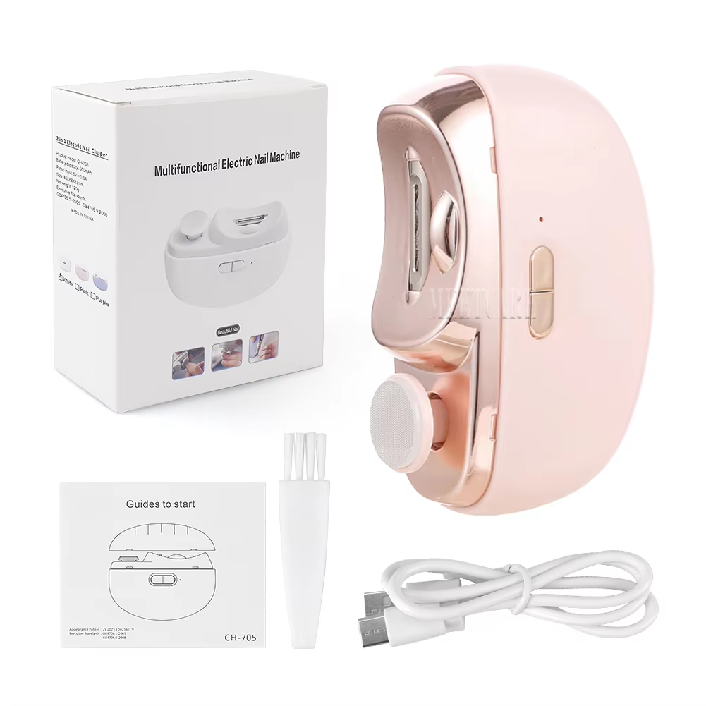 2-in-1 Cordless Nail Clipper, Grinder for Adults and Children, Nail Polish Remover